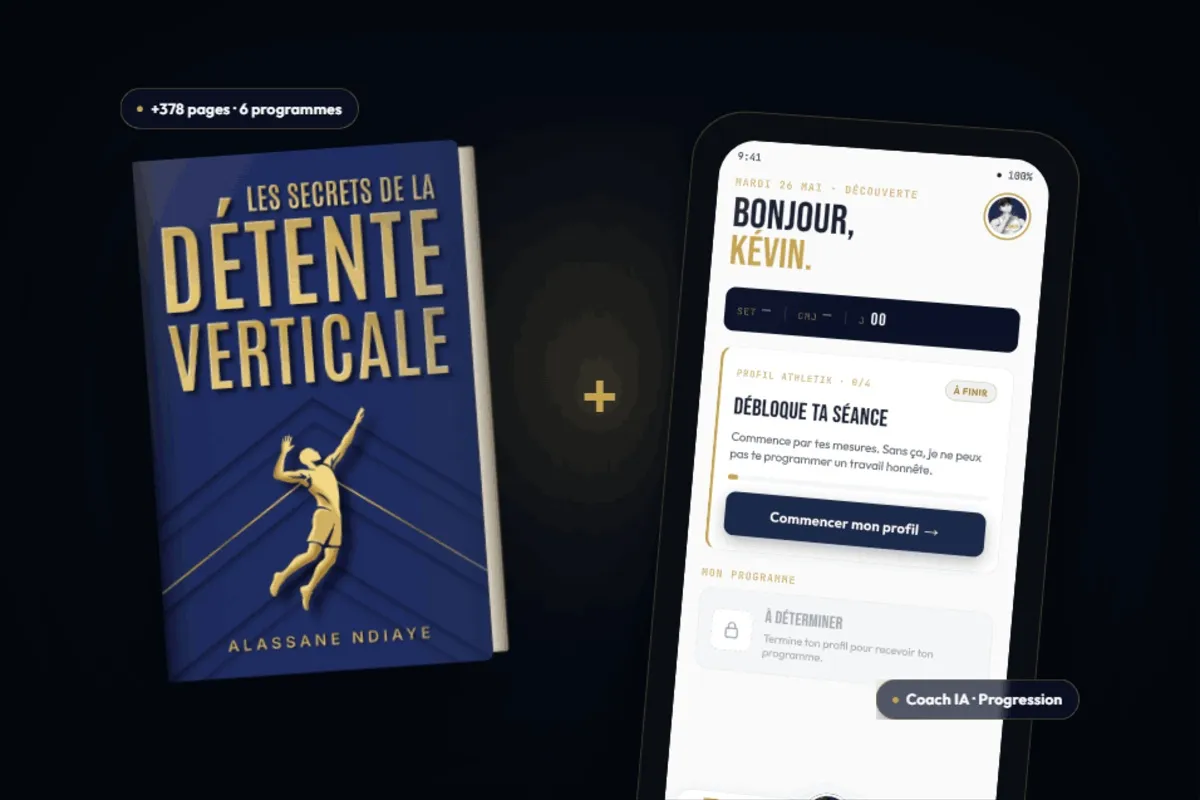 Le livre Les Secrets de la Détente Verticale et l'application Athletik Hub